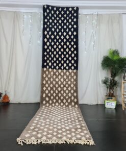 Alternative view of STAR - Brown And Blue Rug- Beni Mrirt Geometric Custom Rug