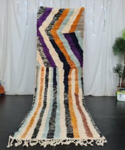 Alternative view of NAWAF-Mustard & Blue Moroccan Shag Rug-Beni Mrirt Custom Rugs