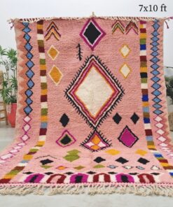 Alternative view of RANDA – Beni Ourain Rug 8x10 - Artistic Berber Pink Rug