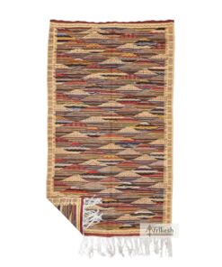 KOLAM - Kilim Taznakht Rug 5x8 - Brown Moroccan Flat-weave Rug
