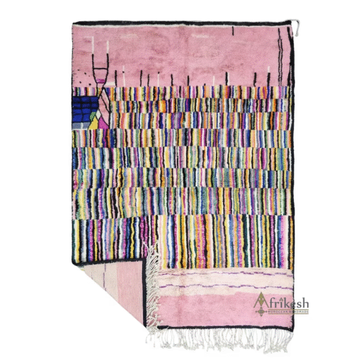 KHADIJA – Pink Rug – Berber Beni Mrirt Funky Custom Rug Sizes