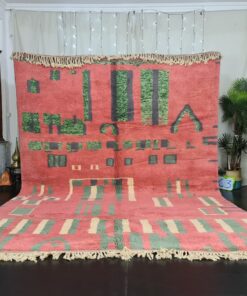 Alternative view of DESTA - Tango Pink Moroccan Rug - Custom Beni Mrirt Abstract Rug