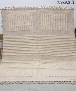 Alternative view of TAJ – White Carpet – Berber Beni Ourain Tufted Rug 7x9