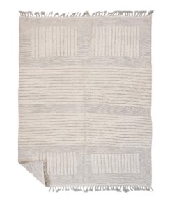 TAJ – White Carpet – Berber Beni Ourain Tufted Rug 7x9