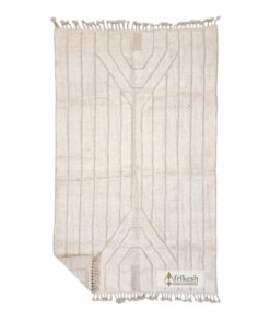 NEKSSI – White Carpet – Berber Beni Ourain Tufted Rug 6x9