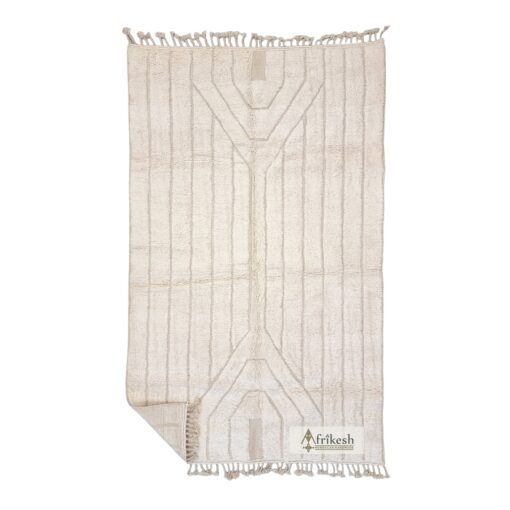 NEKSSI – White Carpet – Berber Beni Ourain Tufted Rug 6x9
