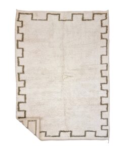 PAREY – Beni Ourain Rug – White Custom Sized Carpet