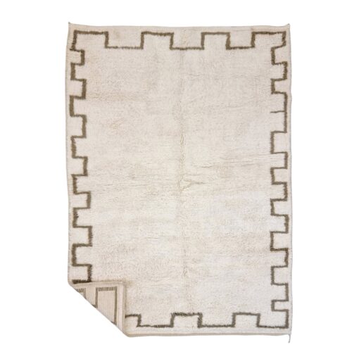 PAREY – Beni Ourain Rug – White Custom Sized Carpet