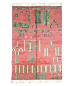DESTA - Tango Pink Rug - Handmade Beni Mrirt Abstract Rug 8x11