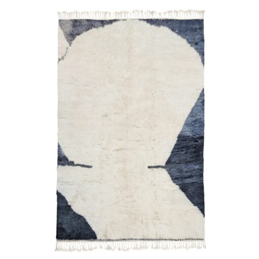 NOUSA – White And Black Rug – Beni Mrirt Abstract Cutsom Rugs