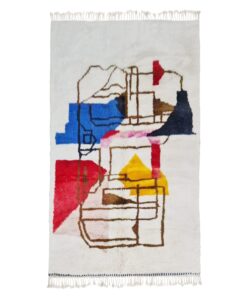 AMARA - Plush Wool Rug - Wool Beni Mrirt Abstract Custom Rugs
