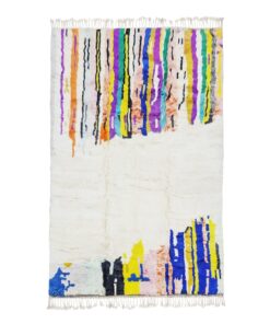 SARA - White Shag Moroccan Rug – Custom Beni Mrirt Abstract Rug