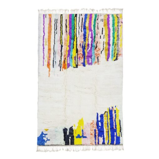 SARA - White Rug – Beni Mrirt Abstract Rug 6x9