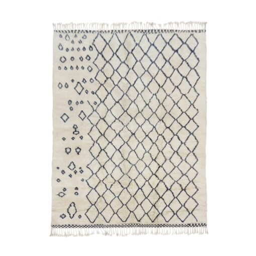 DAMA - Mrirt Beni Rug 6x9 - Classic Geometric Shag Moroccan Rug
