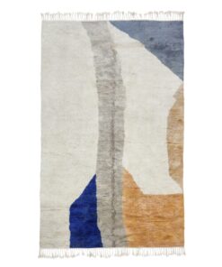 IZZA - White And Orange Rug – Beni Mrirt Abstract Custom Rugs