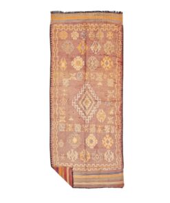 RAMSHA - Faded Brown Rug - Moroccan Vintage Sbai Carpet 5x13