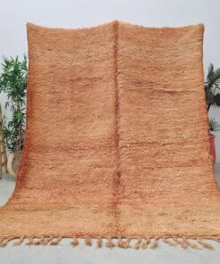 Alternative view of FINIQ - Faded Peach Wool Rug - Solid Vintage Carpet 6x8