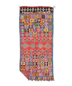 HIDAM - Red Rug - Berber Vintage Geometric Carpet 6x13