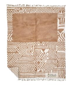 JEMA – Beni Ourain Abstract Rug 8x10 - Moroccan Brown Rug