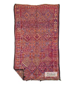 FARA - Purple Rug - Vintage Beni M'Guild Geometric Carpet 6x10