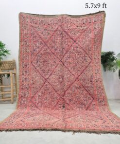 Alternative view of KATIFA - Pink Rug - Boho Vintage Geometric Carpet 5x9