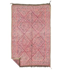 KATIFA - Pink Rug - Boho Vintage Geometric Carpet 5x9