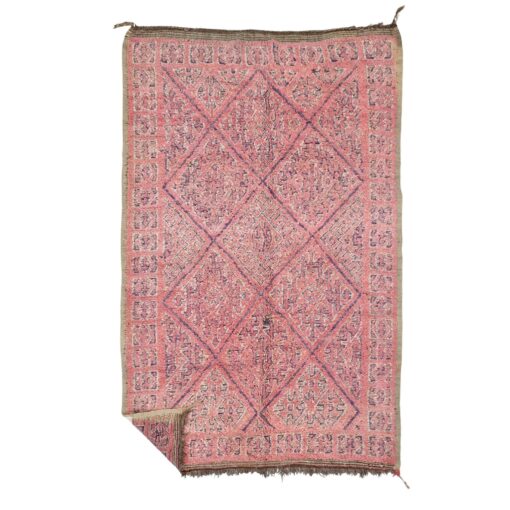 KATIFA - Pink Rug - Boho Vintage Geometric Carpet 5x9