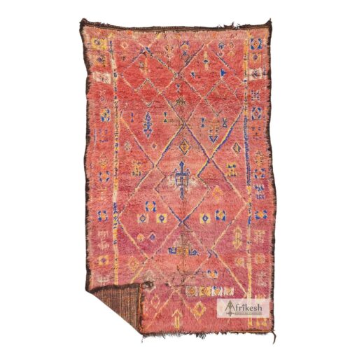 LOJAYN - Faded Red Boho Rug - Vintage Geometric Carpet 6x9