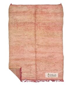 NOMA - Faded Pink Wool Rug - Vintage Solid Carpet 6x9