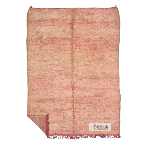 NOMA - Faded Pink Wool Rug - Vintage Solid Carpet 6x9