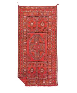 NARA - Vintage Rug 7x15 - Red Moroccan Beni M'Guild Rug