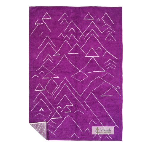 JAYLA – Moroccan Beni Ourain Abstract Rug – Custom Purple Rug