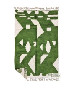 KIRAN – Green Moroccan Rug – Beni Ourain Abstract Carpet 6x9
