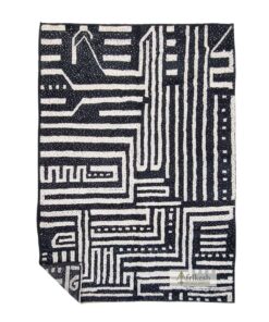 HAKIYA – Black And White Rug – Beni Ourain Abstract Custom Rug