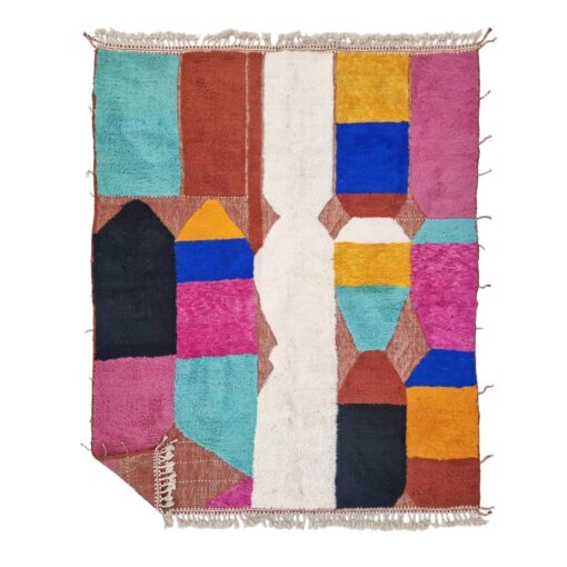 HAYDI – Colorful Moroccan Rug – Beni Ourain Shag Funky Rug - Custom Sizes