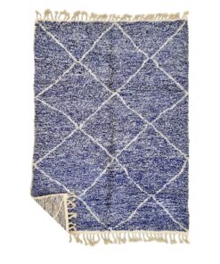 RAHMA – Beni Ourain Rug 6x8 - Classic Blue Moroccan Rug