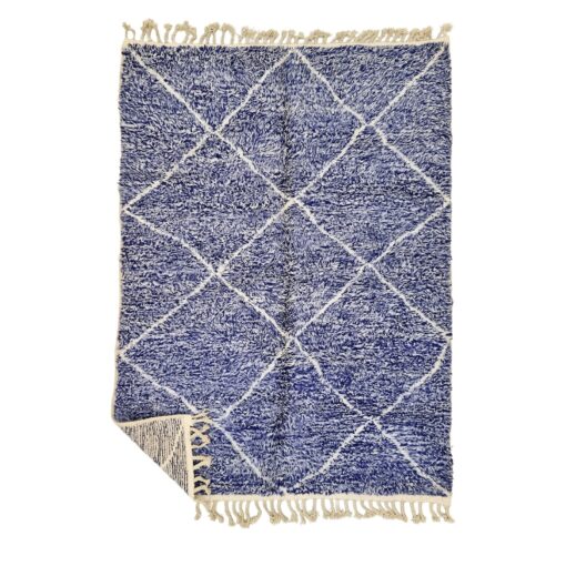RAHMA – Beni Ourain Rug 6x8 - Classic Blue Moroccan Rug
