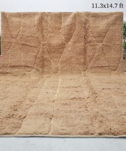 Alternative view of AYHAM – Light Brown Rug – Handmade Beni Ourain Tufted Carpet 11x14