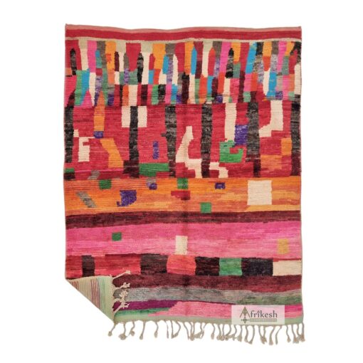 SALKA - Boho Rug 7x9 - Red Boujaad Moroccan Rug