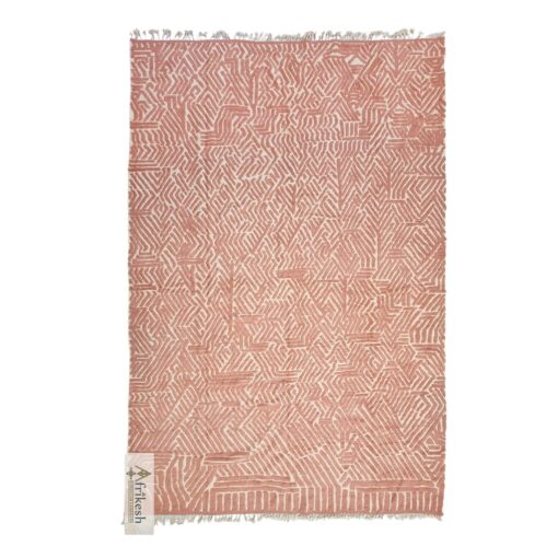 LANDA - Peach Rug - Handmade Beni Ourain Tufted Carpet 13x19