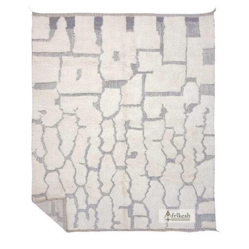 KAYAN – White And Gray Rug – Beni Ourain Tufted Custom Rugs