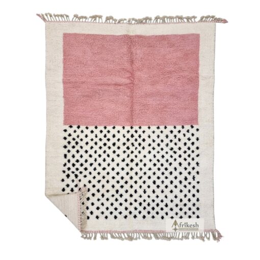 DALIA – Beni Ourain Pink Rug - Berber Dotted Rug 8x10