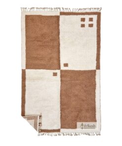JEMA – Brown And White Rug– Beni Ourain Geometric Custom Rug Sizes