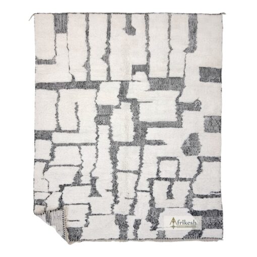 SITIS – White And Black Rug – Custom Beni Ourain Tufted Rug