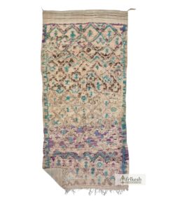 KARAZ - Beige and Turquoise Rug - Beni M'Guild Geometric Carpet 6x13