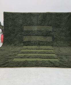 Alternative view of DESSAL – Dark Green Rug – Moroccan Beni Ourain Tufted Custom Rugs