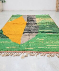 Green & Orange Moroccan Rug 1