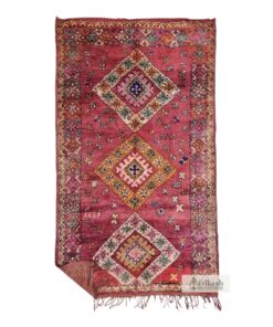 JULAM - Light Maroon Rug - Beni M'Guild Geometric Carpet 6x11