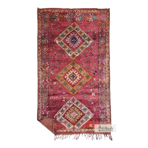 JULAM - Light Maroon Rug - Beni M'Guild Geometric Carpet 6x11
