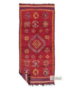 YARA - Red Moroccan Rug - Berber Vintage Sbai Carpet 5x12